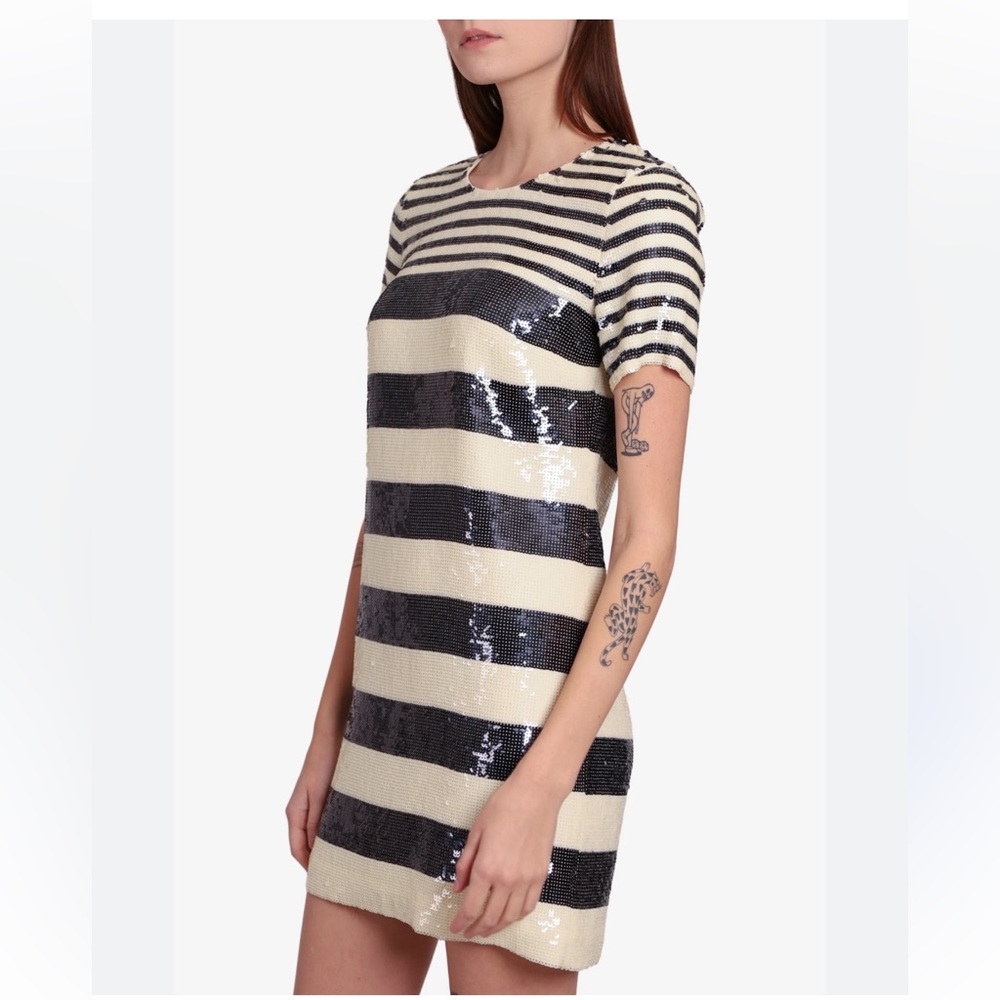 Veronica Beard Evan Sequin Tee Shirt Dress 4